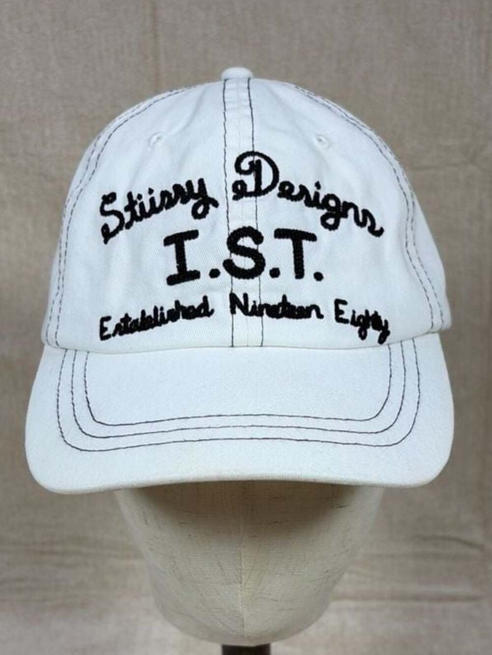 Stussy I.S.T. Low Pro Cap White Strapback Hat